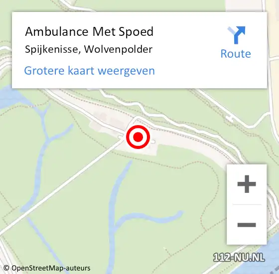 Locatie op kaart van de 112 melding: Ambulance Met Spoed Naar Spijkenisse, Wolvenpolder op 15 maart 2022 20:13