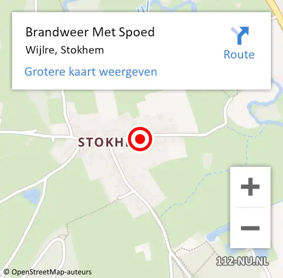 Locatie op kaart van de 112 melding: Brandweer Met Spoed Naar Wijlre, Stokhem op 15 maart 2022 20:58