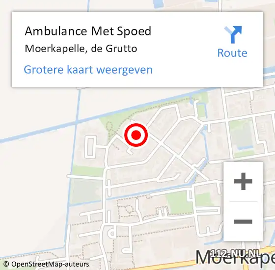 Locatie op kaart van de 112 melding: Ambulance Met Spoed Naar Zevenhuizen, De Grutto op 16 maart 2022 00:43