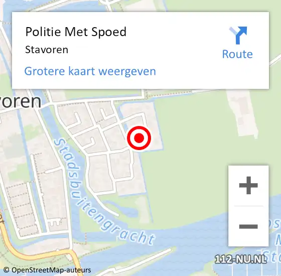 Locatie op kaart van de 112 melding: Politie Met Spoed Naar Stavoren op 16 maart 2022 11:04