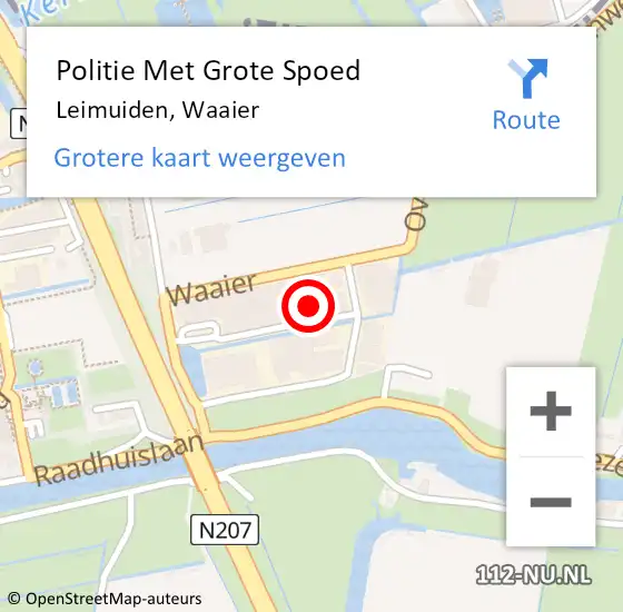 Locatie op kaart van de 112 melding: Politie Met Grote Spoed Naar Leimuiden, Waaier op 16 maart 2022 14:15