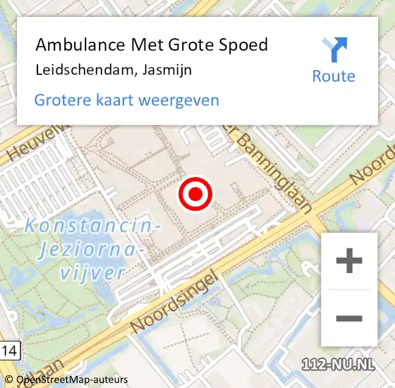 Locatie op kaart van de 112 melding: Ambulance Met Grote Spoed Naar Leidschendam, Jasmijn op 16 maart 2022 17:12