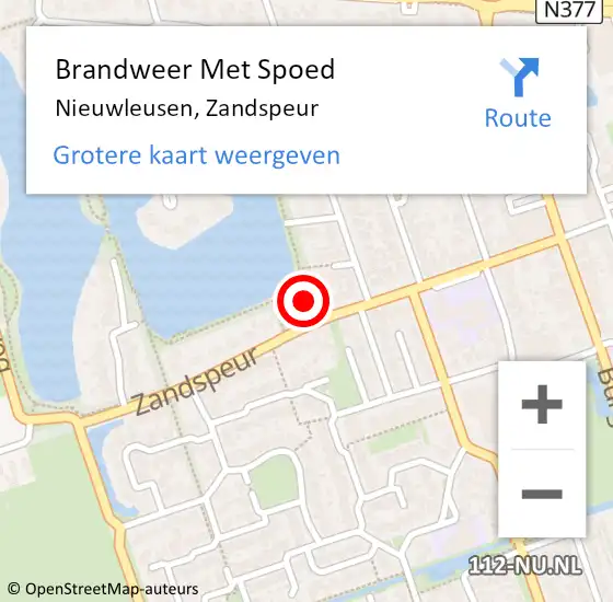 Locatie op kaart van de 112 melding: Brandweer Met Spoed Naar Nieuwleusen, Zandspeur op 16 maart 2022 18:03