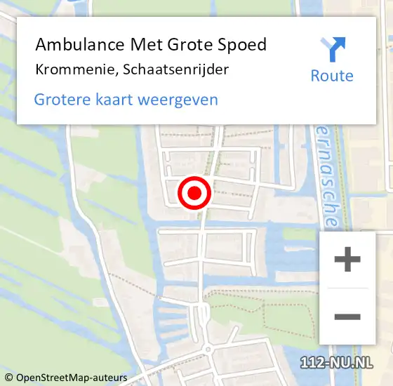 Locatie op kaart van de 112 melding: Ambulance Met Grote Spoed Naar Krommenie, Schaatsenrijder op 17 maart 2022 00:08