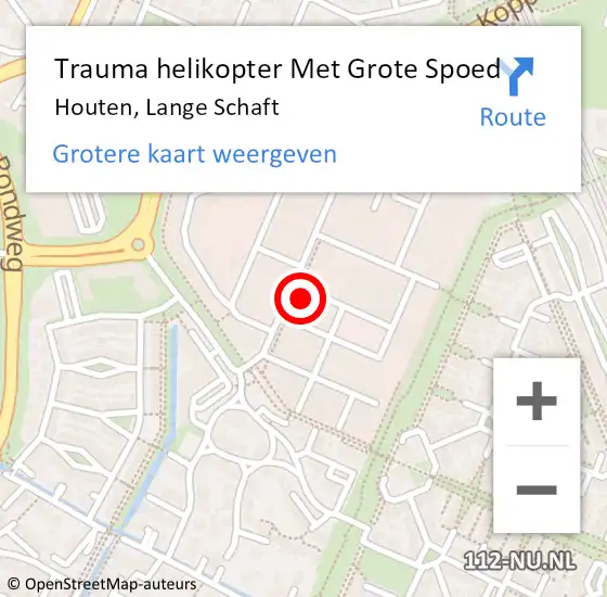 Locatie op kaart van de 112 melding: Trauma helikopter Met Grote Spoed Naar Houten, Lange Schaft op 17 maart 2022 09:51