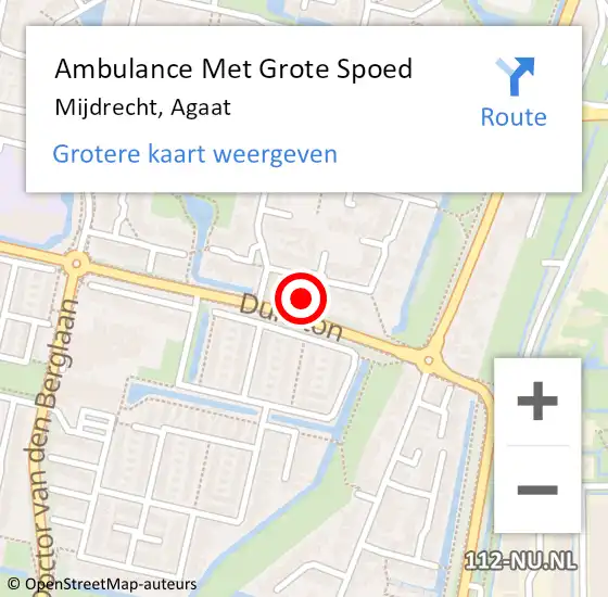 Locatie op kaart van de 112 melding: Ambulance Met Grote Spoed Naar Mijdrecht, Agaat op 17 maart 2022 11:46