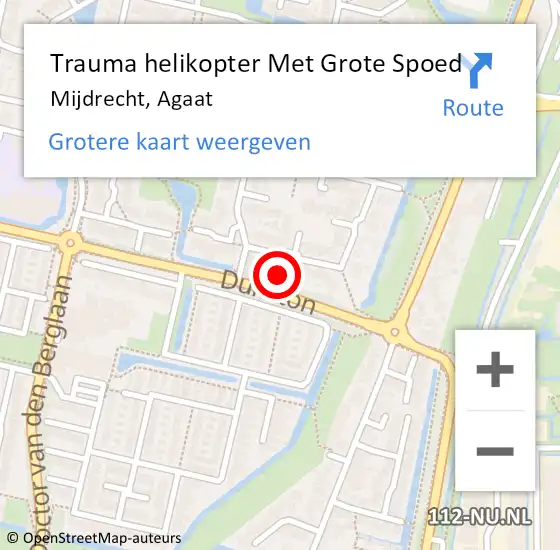 Locatie op kaart van de 112 melding: Trauma helikopter Met Grote Spoed Naar Mijdrecht, Agaat op 17 maart 2022 12:07