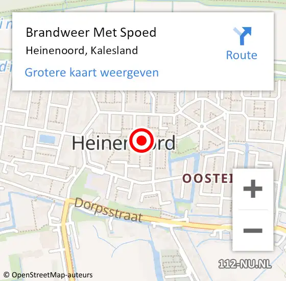 Locatie op kaart van de 112 melding: Brandweer Met Spoed Naar Heinenoord, Kalesland op 17 maart 2022 12:33