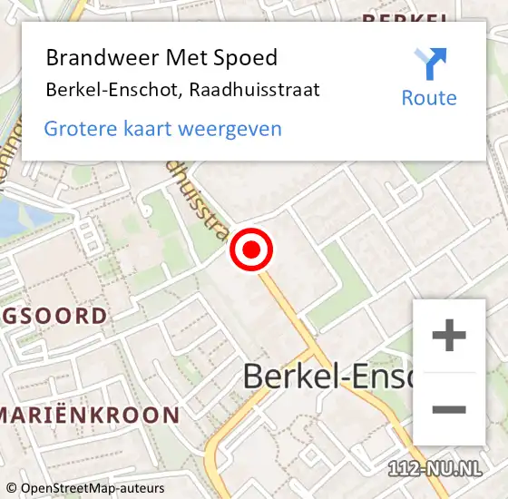 Locatie op kaart van de 112 melding: Brandweer Met Spoed Naar Berkel-Enschot, Raadhuisstraat op 17 maart 2022 13:16