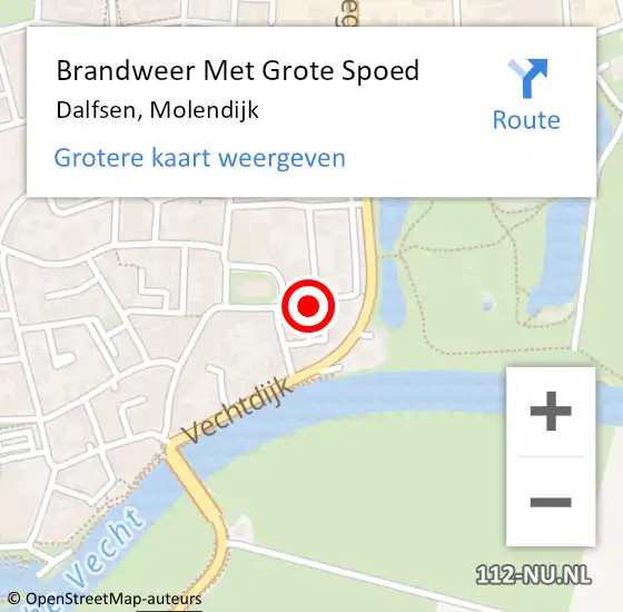 Locatie op kaart van de 112 melding: Brandweer Met Grote Spoed Naar Dalfsen, Molendijk op 11 juli 2014 11:41