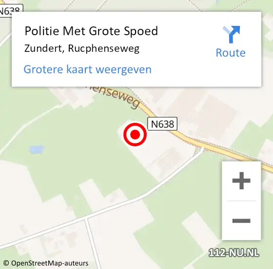 Locatie op kaart van de 112 melding: Politie Met Grote Spoed Naar Zundert, Rucphenseweg op 17 maart 2022 22:21