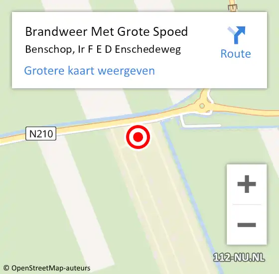 Locatie op kaart van de 112 melding: Brandweer Met Grote Spoed Naar Benschop, Ir F E D Enschedeweg op 18 maart 2022 05:44