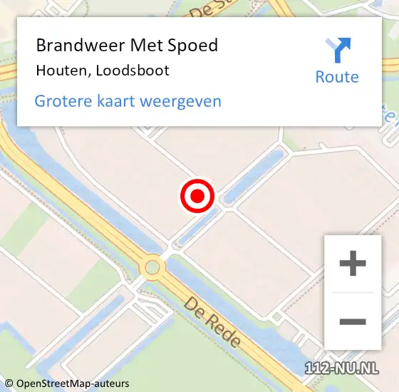 Locatie op kaart van de 112 melding: Brandweer Met Spoed Naar Houten, Loodsboot op 18 maart 2022 09:38