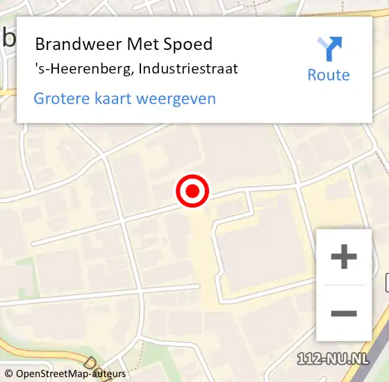 Locatie op kaart van de 112 melding: Brandweer Met Spoed Naar 's-Heerenberg, Industriestraat op 18 maart 2022 12:22