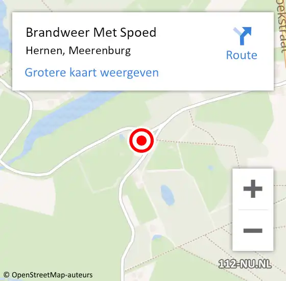 Locatie op kaart van de 112 melding: Brandweer Met Spoed Naar Hernen, Meerenburg op 18 maart 2022 13:26