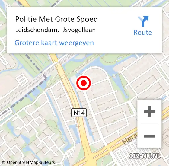 Locatie op kaart van de 112 melding: Politie Met Grote Spoed Naar Leidschendam, IJsvogellaan op 18 maart 2022 13:57