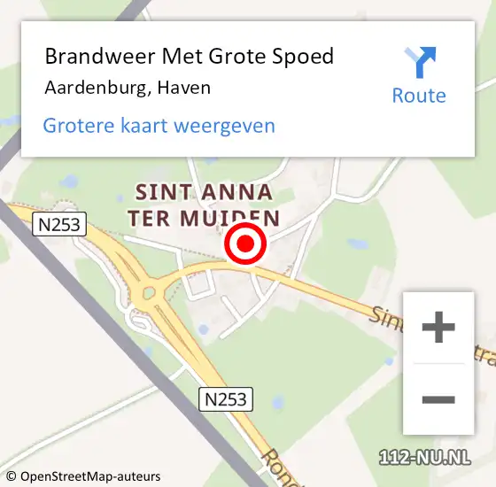 Locatie op kaart van de 112 melding: Brandweer Met Grote Spoed Naar Aardenburg, Haven op 18 maart 2022 22:09