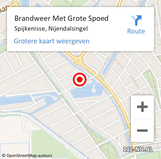 Locatie op kaart van de 112 melding: Brandweer Met Grote Spoed Naar Spijkenisse, Nijendalsingel op 19 maart 2022 08:04
