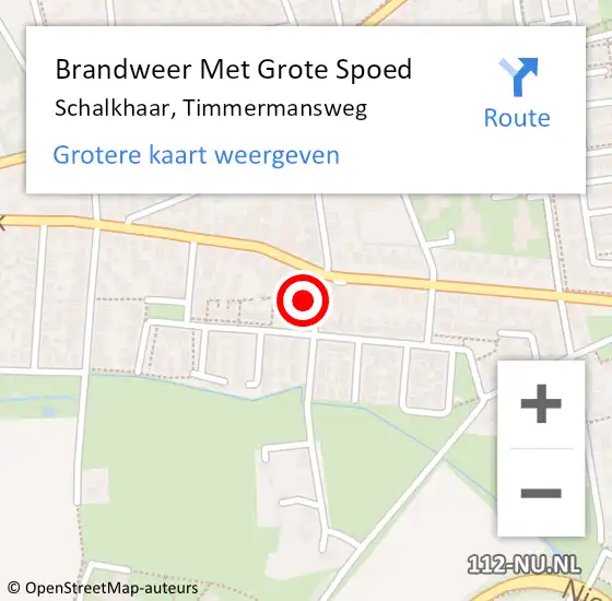 Locatie op kaart van de 112 melding: Brandweer Met Grote Spoed Naar Schalkhaar, Timmermansweg op 19 maart 2022 08:43