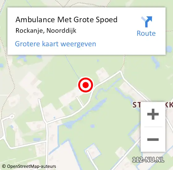 Locatie op kaart van de 112 melding: Ambulance Met Grote Spoed Naar Rockanje, Noorddijk op 19 maart 2022 09:37