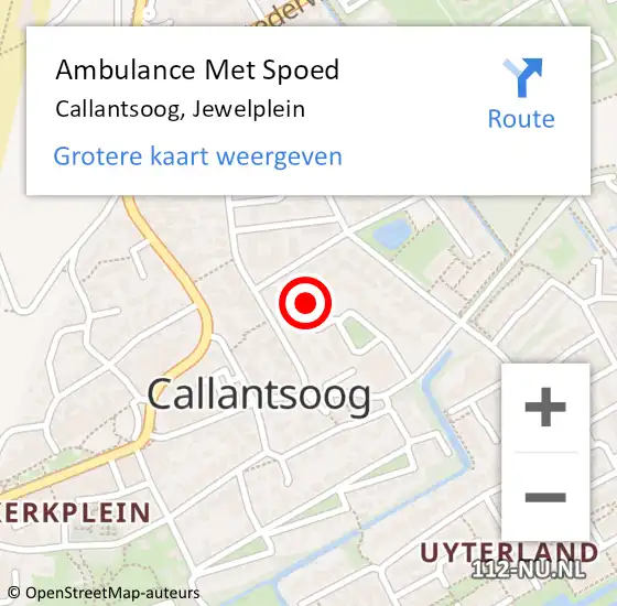 Locatie op kaart van de 112 melding: Ambulance Met Spoed Naar Callantsoog, Jewelplein op 19 maart 2022 09:37