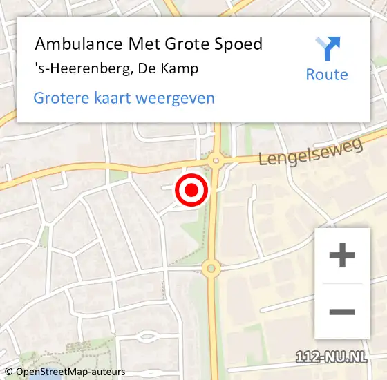 Locatie op kaart van de 112 melding: Ambulance Met Grote Spoed Naar 's-Heerenberg, De Kamp op 19 maart 2022 12:19