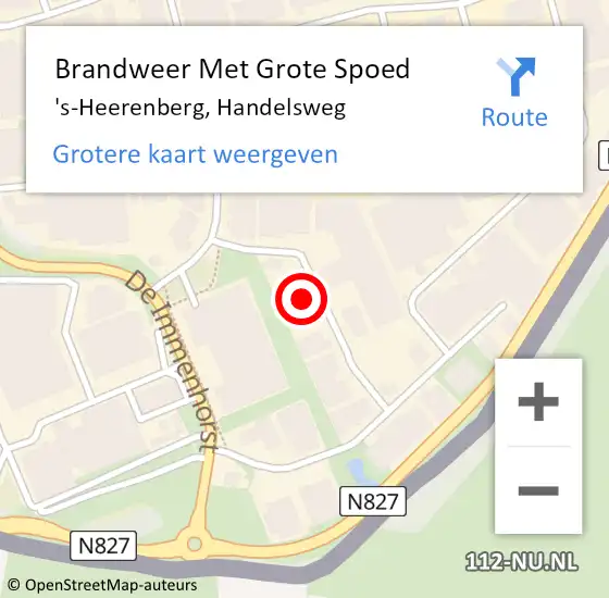 Locatie op kaart van de 112 melding: Brandweer Met Grote Spoed Naar 's-Heerenberg, Handelsweg op 19 maart 2022 14:49