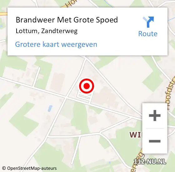 Locatie op kaart van de 112 melding: Brandweer Met Grote Spoed Naar Lottum, Zandterweg op 19 maart 2022 16:38