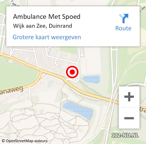 Locatie op kaart van de 112 melding: Ambulance Met Spoed Naar Wijk aan Zee, Duinrand op 19 maart 2022 16:40