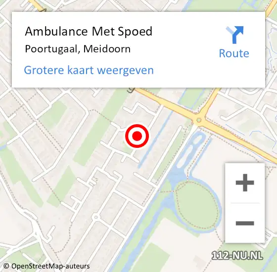 Locatie op kaart van de 112 melding: Ambulance Met Spoed Naar Poortugaal, Meidoorn op 19 maart 2022 20:51