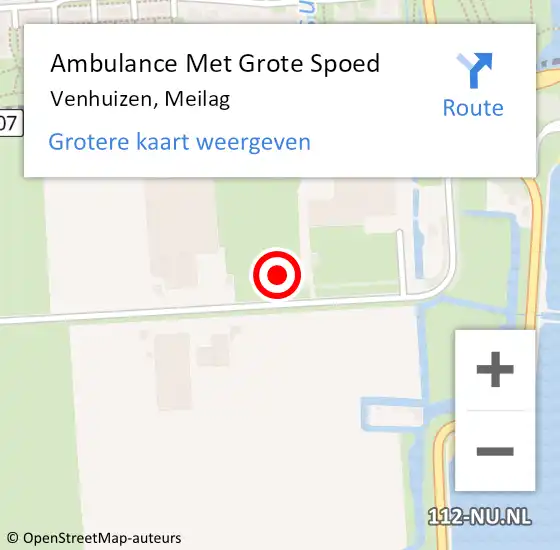 Locatie op kaart van de 112 melding: Ambulance Met Grote Spoed Naar Venhuizen, Meilag op 19 maart 2022 21:41