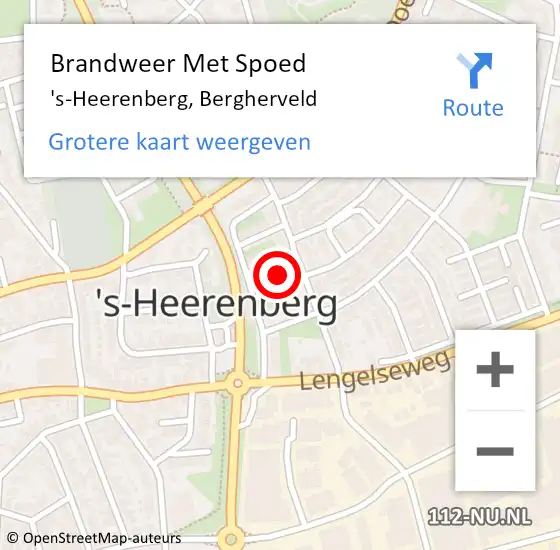 Locatie op kaart van de 112 melding: Brandweer Met Spoed Naar 's-Heerenberg, Bergherveld op 19 maart 2022 22:29
