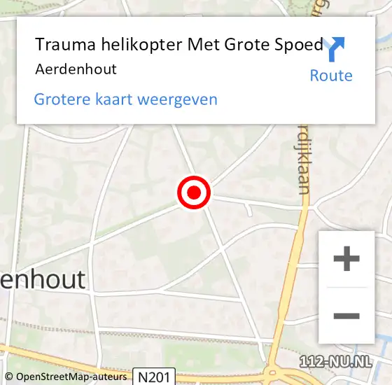 Locatie op kaart van de 112 melding: Trauma helikopter Met Grote Spoed Naar Aerdenhout op 20 maart 2022 10:41