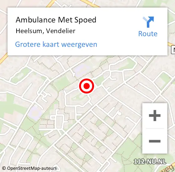 Locatie op kaart van de 112 melding: Ambulance Met Spoed Naar Heelsum, Vendelier op 20 maart 2022 11:27