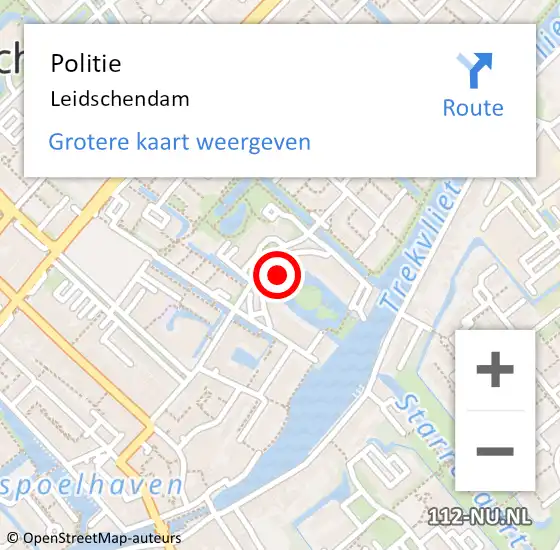 Locatie op kaart van de 112 melding: Politie Voorburg op 11 juli 2014 16:00