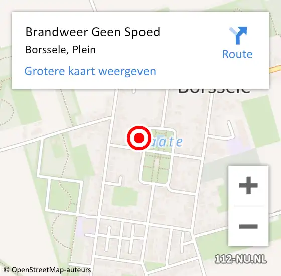 Locatie op kaart van de 112 melding: Brandweer Geen Spoed Naar Borssele, Plein op 11 juli 2014 16:01