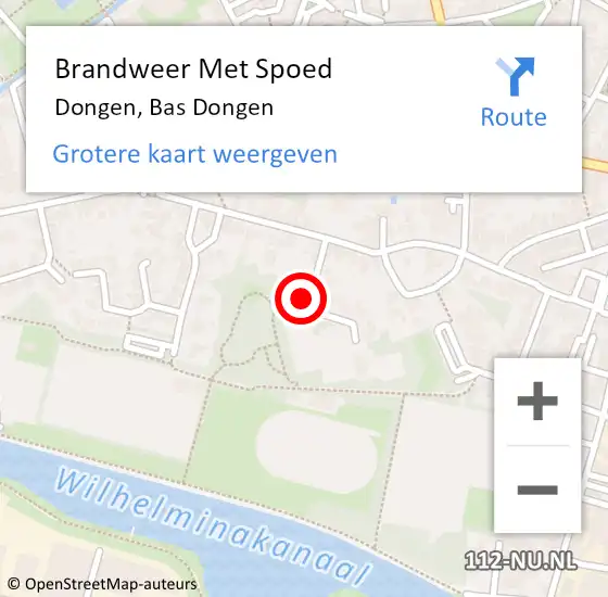 Locatie op kaart van de 112 melding: Brandweer Met Spoed Naar Dongen, Bas Dongen op 20 maart 2022 13:51