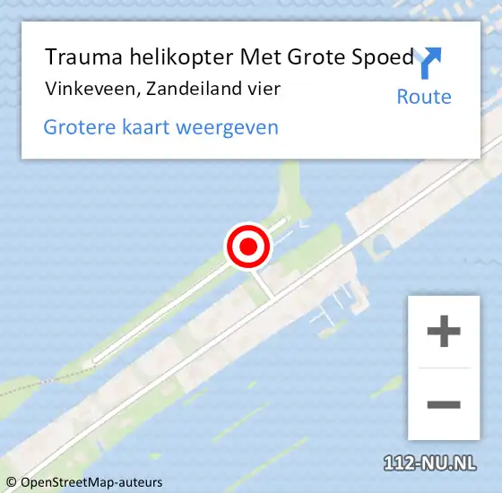 Locatie op kaart van de 112 melding: Trauma helikopter Met Grote Spoed Naar Vinkeveen, Zandeiland vier op 20 maart 2022 14:12