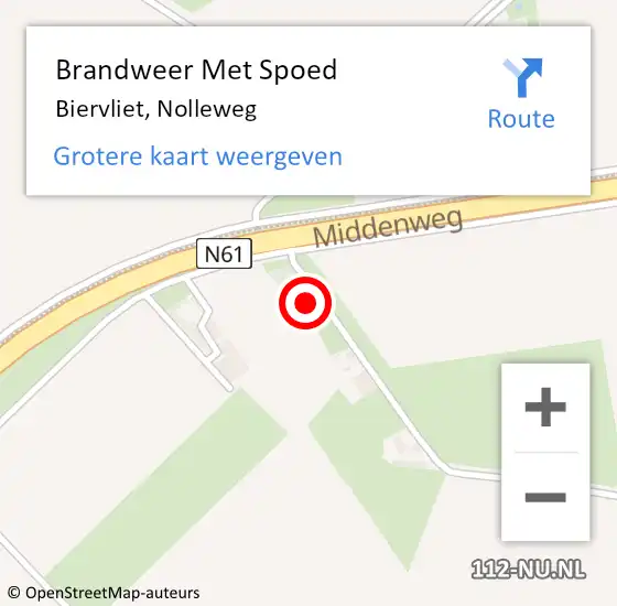 Locatie op kaart van de 112 melding: Brandweer Met Spoed Naar Biervliet, Nolleweg op 20 maart 2022 20:06