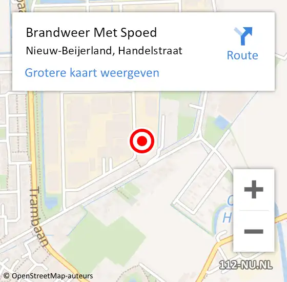 Locatie op kaart van de 112 melding: Brandweer Met Spoed Naar Nieuw-Beijerland, Handelstraat op 21 maart 2022 07:20