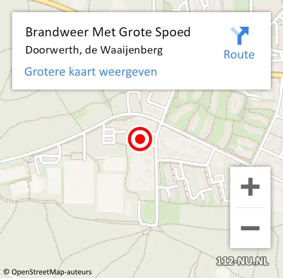 Locatie op kaart van de 112 melding: Brandweer Met Grote Spoed Naar Doorwerth, de Waaijenberg op 21 maart 2022 10:11