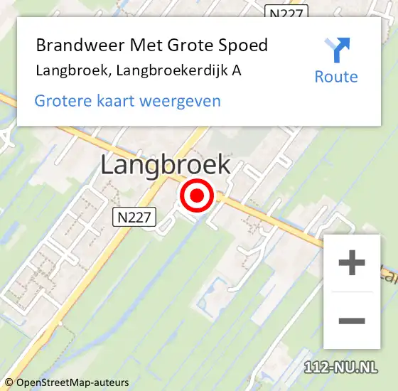 Locatie op kaart van de 112 melding: Brandweer Met Grote Spoed Naar Langbroek, Langbroekerdijk A op 21 maart 2022 11:17