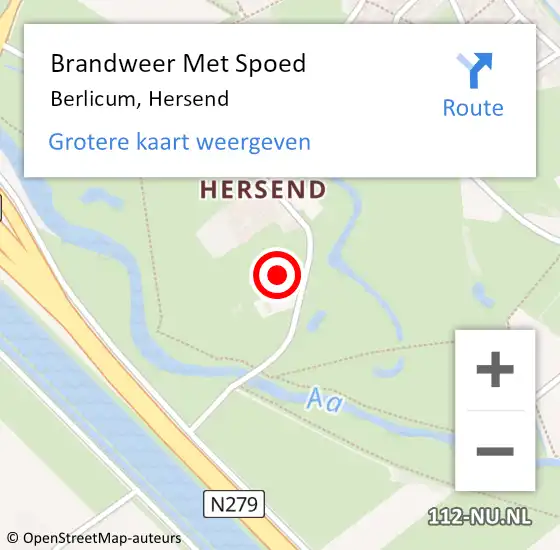 Locatie op kaart van de 112 melding: Brandweer Met Spoed Naar Berlicum, Hersend op 21 maart 2022 14:06