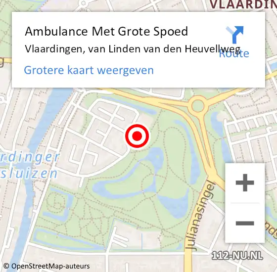 Locatie op kaart van de 112 melding: Ambulance Met Grote Spoed Naar Vlaardingen, van Linden van den Heuvellweg op 21 maart 2022 16:26