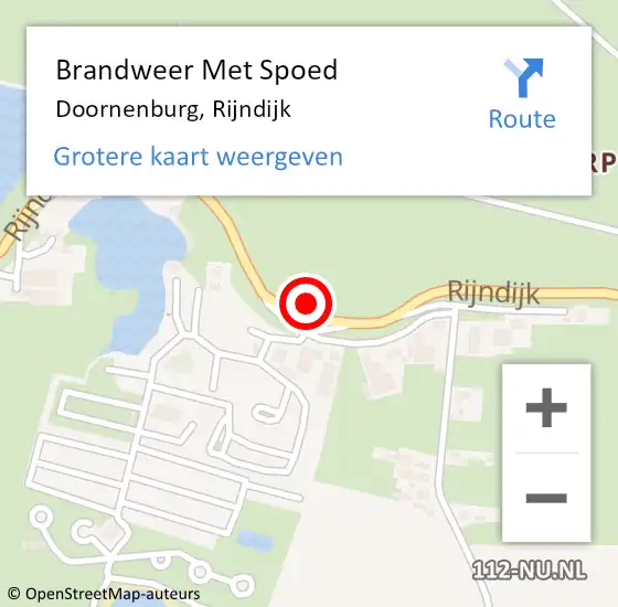 Locatie op kaart van de 112 melding: Brandweer Met Spoed Naar Doornenburg, Rijndijk op 21 maart 2022 17:11