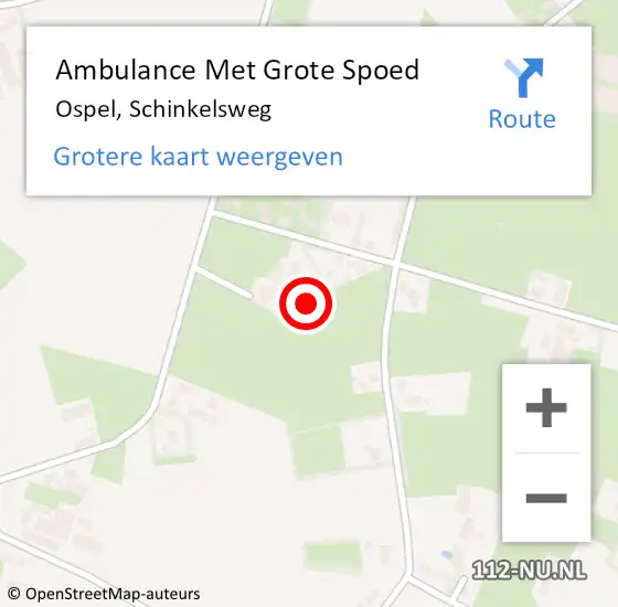 Locatie op kaart van de 112 melding: Ambulance Met Grote Spoed Naar Ospel, Schinkelsweg op 21 maart 2022 17:19