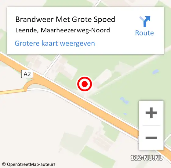 Locatie op kaart van de 112 melding: Brandweer Met Grote Spoed Naar Leende, Maarheezerweg-Noord op 21 maart 2022 19:11