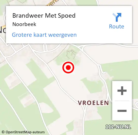 Locatie op kaart van de 112 melding: Brandweer Met Spoed Naar Noorbeek op 21 maart 2022 19:17