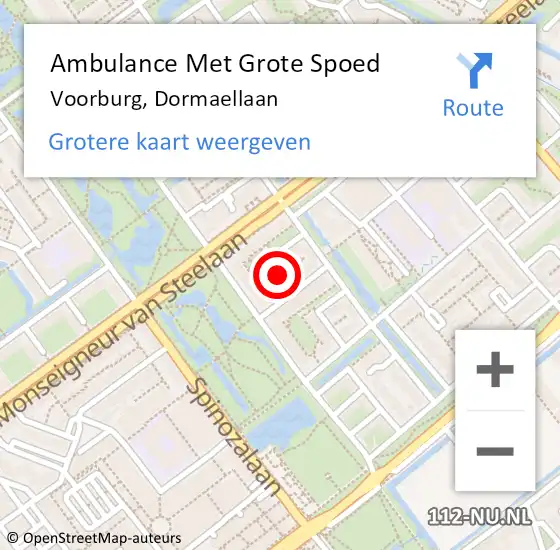 Locatie op kaart van de 112 melding: Ambulance Met Grote Spoed Naar Voorburg, Dormaellaan op 22 maart 2022 09:36