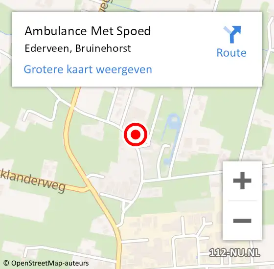 Locatie op kaart van de 112 melding: Ambulance Met Spoed Naar Ederveen, Bruinehorst op 22 maart 2022 14:35